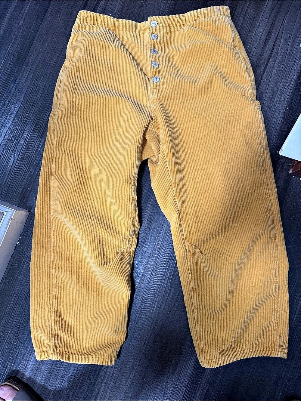 We The Free corduroy pants Corduroy Straight Leg Pants Yellow Waist 30